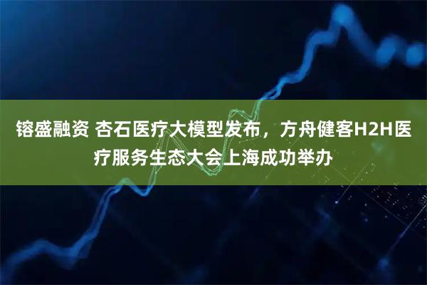 镕盛融资 杏石医疗大模型发布，方舟健客H2H医疗服务生态大会上海成功举办
