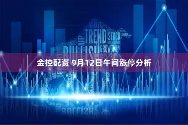 金控配资 9月12日午间涨停分析