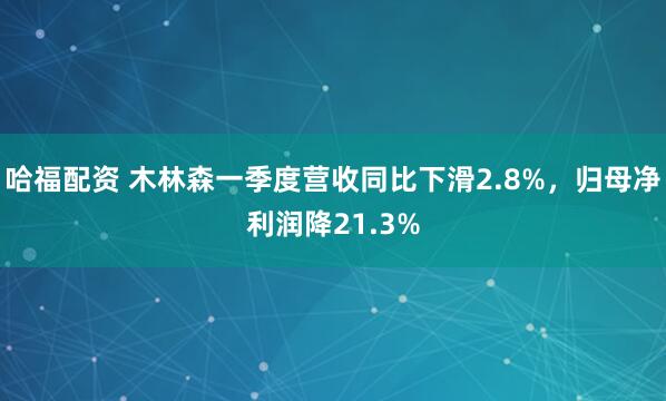 哈福配资 木林森一季度营收同比下滑2.8%，归母净利润降21.3%