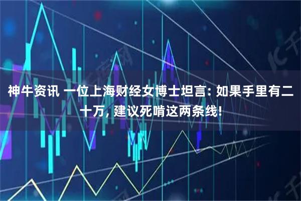 神牛资讯 一位上海财经女博士坦言: 如果手里有二十万, 建议死啃这两条线!