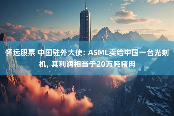 怀远股票 中国驻外大使: ASML卖给中国一台光刻机, 其利润相当于20万吨猪肉